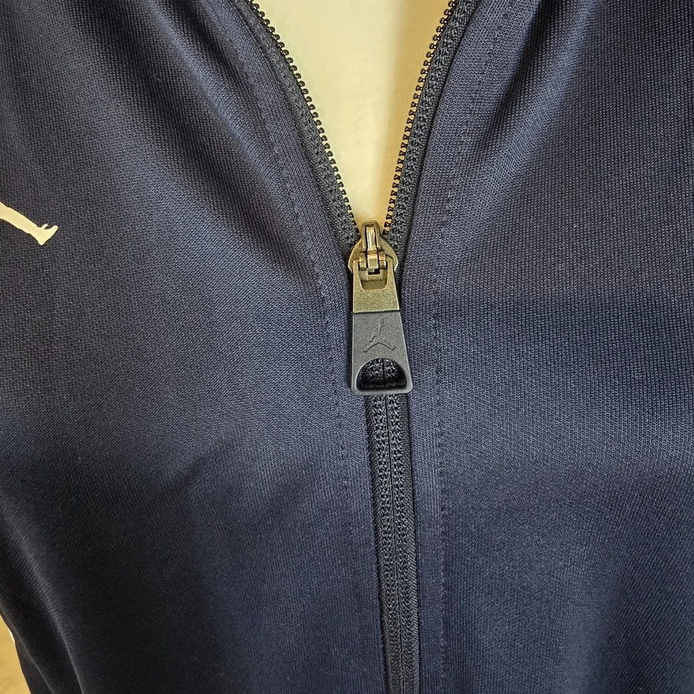 Nike Air Jordan Men's Blue And White Full Zip Track Jacket L